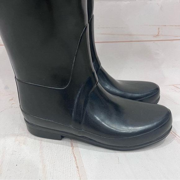 Hunter Black Quilted Asymmetrical Rigley Waterproof
Tall Rain Boots - Picture 8 of 12